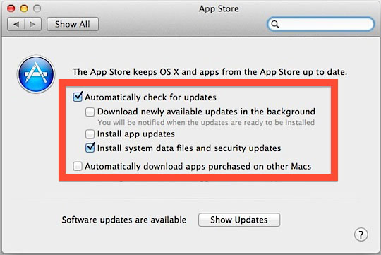Automatic App & System Updates in Mac OS X 