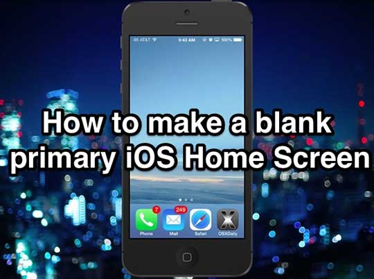 How to make a blank / empty iOS Home Screen