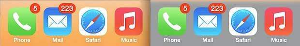 Changing the Dock color in iOS 7