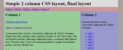 2-Column Layout 2-Column Layout