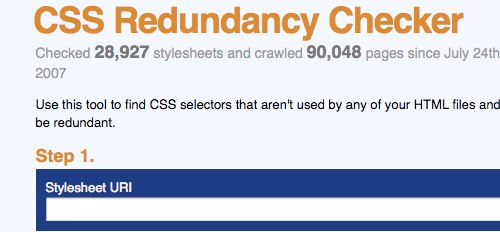 CSS Redundancy Checker CSS Redundancy Checker