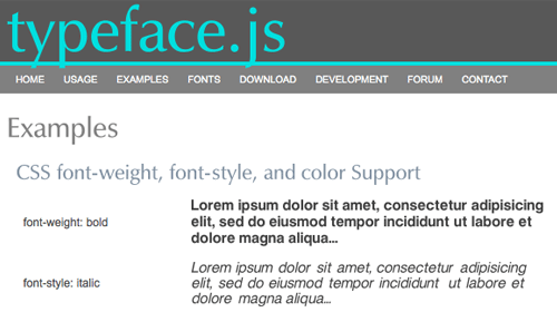 typeface.js
