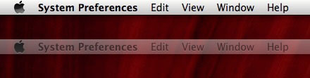 External display menu bar in OS X Mavericks functions as focus indicator