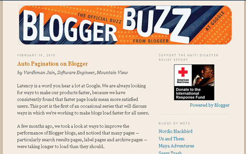 Google Blogger support blog