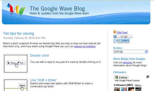 Google wave blog
