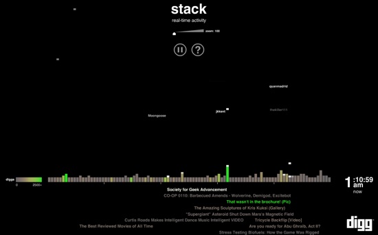Digg Stack Screensaver