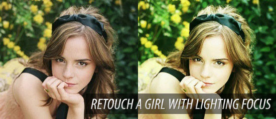 Retouch a Girl with Lighting Focus