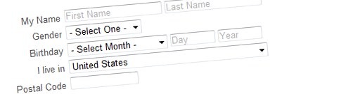 Label all form input elements