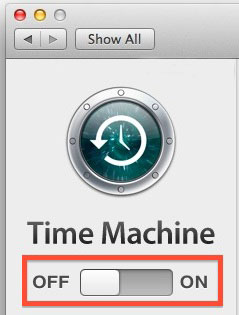 Turn off Time Machine temporariliy