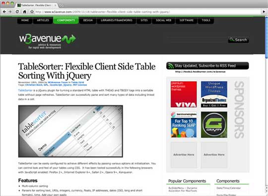 Flexible Client Side Table Sorting With jQuery