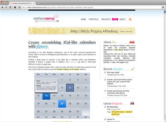 Create astonishing iCal-like calendars using jQuery