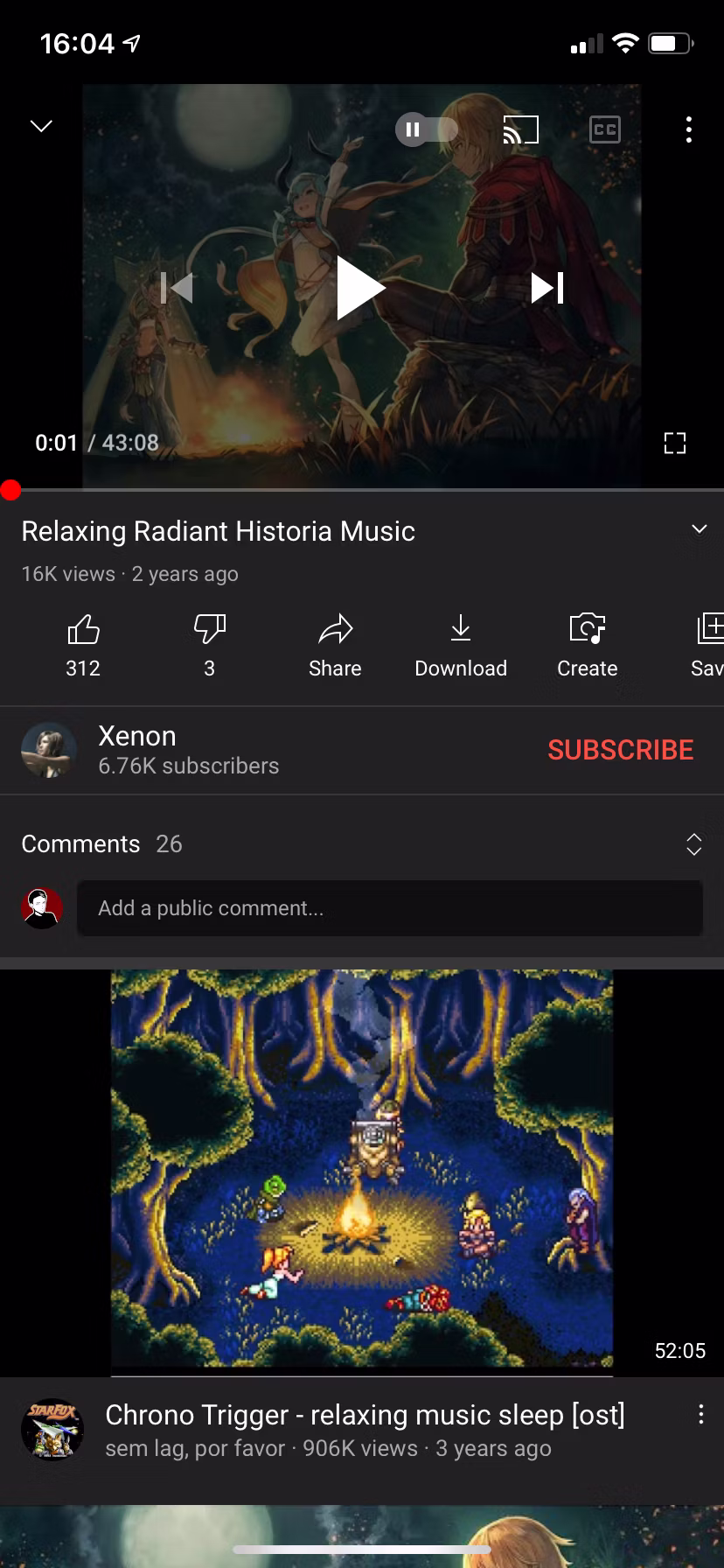 YouTube Sharing Options