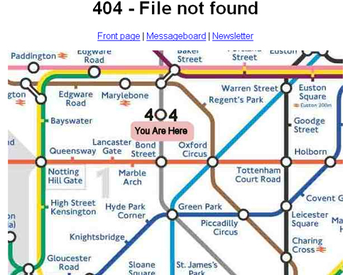 Error 404 pages