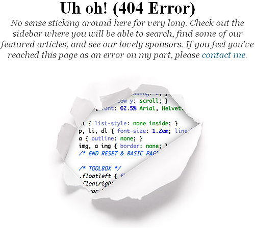 Error 404 pages