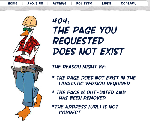 Error 404 pages