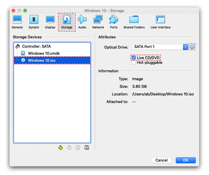 Add Windows 10 ISO Image to VirtualBox