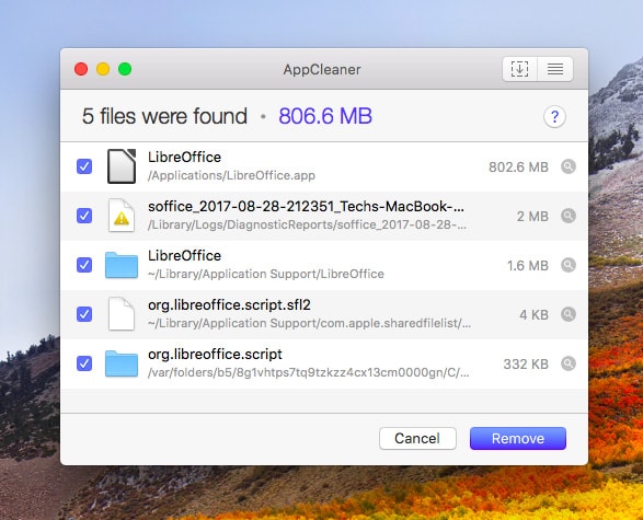 AppCleaner on macOS 10.13 High Sierra