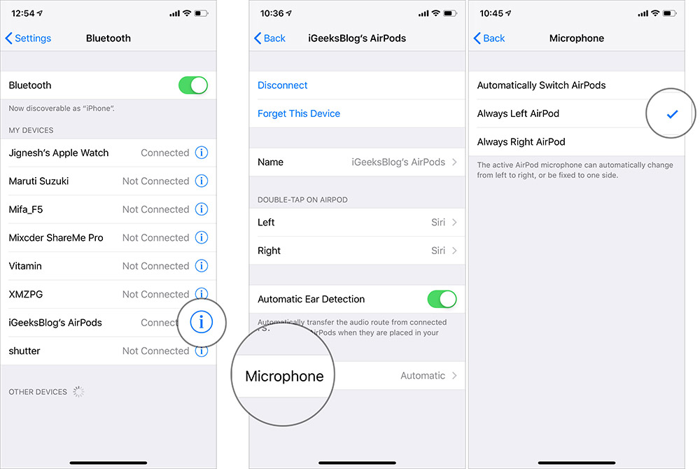 Assign Microphone to A Specific AirPod