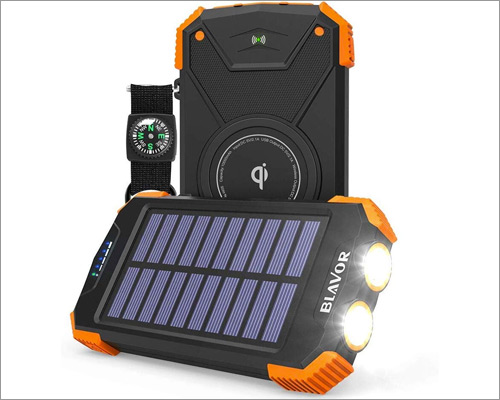 Blavor Solar Power Bank for iPhone 11, 11 Pro, and 11 Pro Max