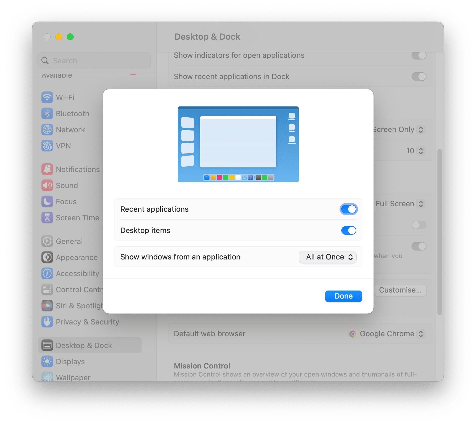 Change Stage Manager settings on Mac