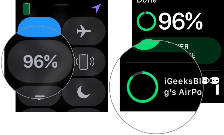 Check AirPods Battery Status on Apple Watch