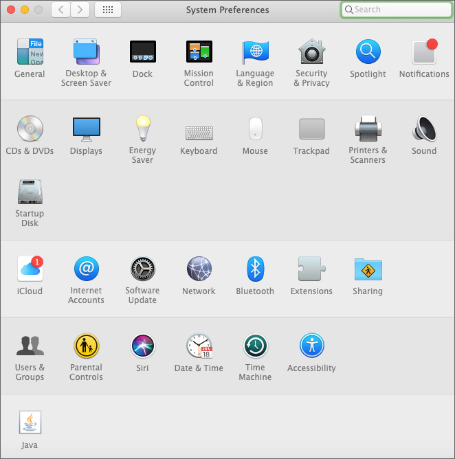 Click on Internet Accounts in Mac System Preferences