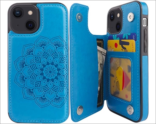 Compernee for iPhone 13 Mini Wallet Case with Card Holder