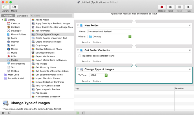 Convert Images Automator Mac