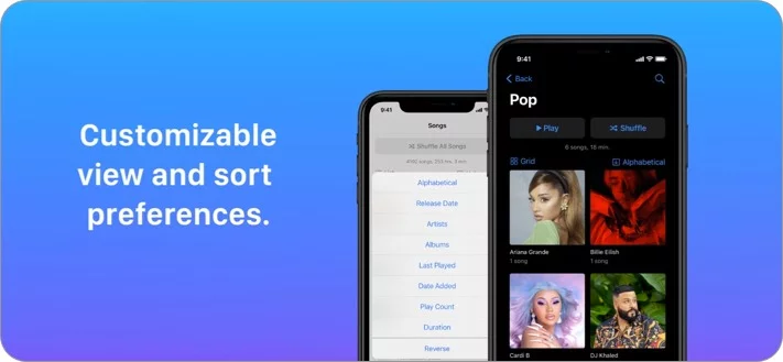 Cs music player app for iPhone and iPad screenshot