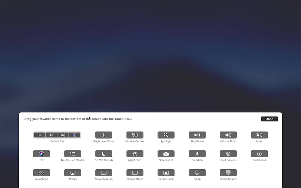 Customize MacBook Touch Bar
