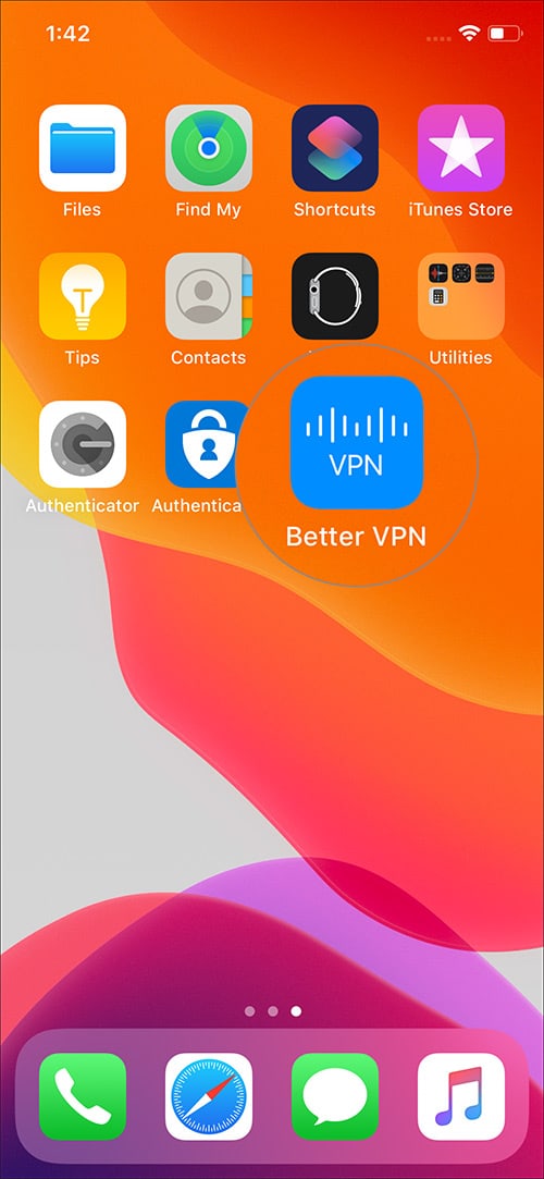 Download VPN App on your iPhone