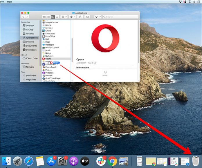 Drag Application to Bin on Mac