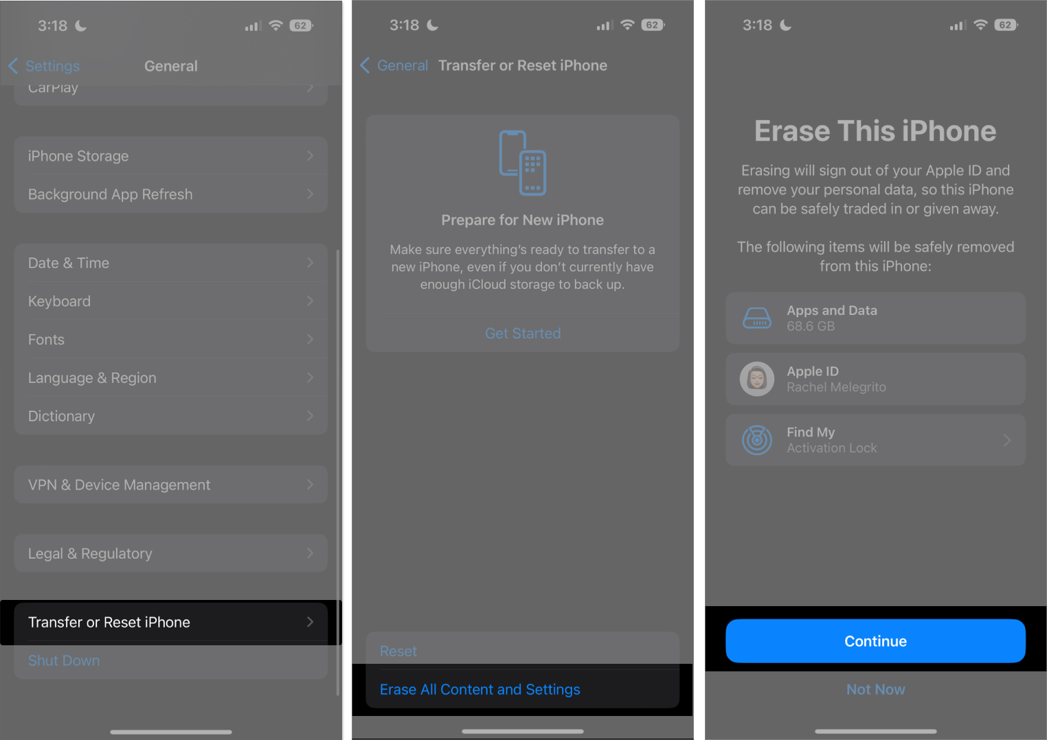 Erase all Contents and Settings on your iPhone