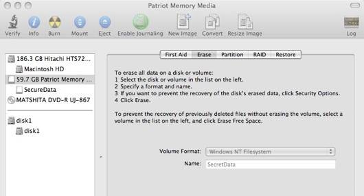 Disk Utility Erasing Your Thumb Drive