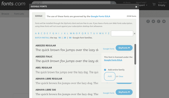 Fonts.com and SkyFonts