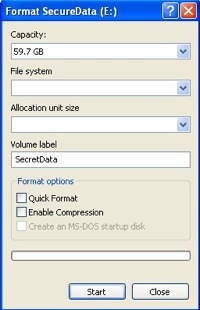 PC Disk Format Command