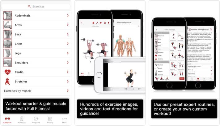 Full Fitness iPhone App Screenshot