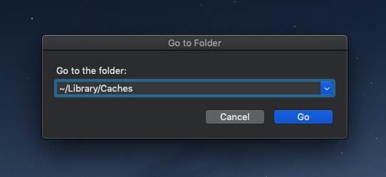 Go to Caches Folder
