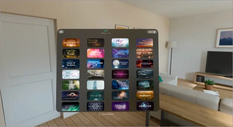 Healium Mobile app for vision pro