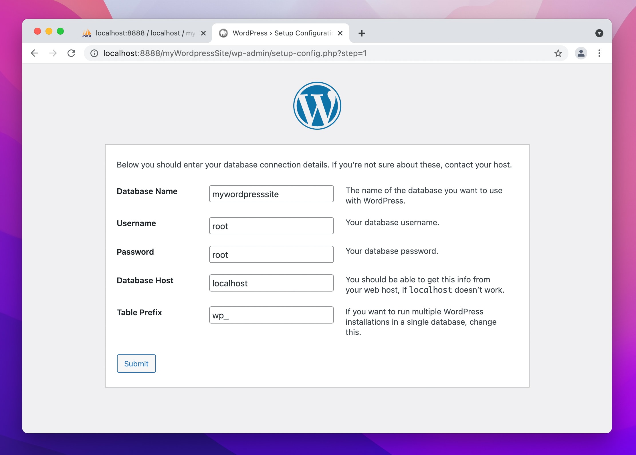 Install WordPress Locally on macOS Monterey