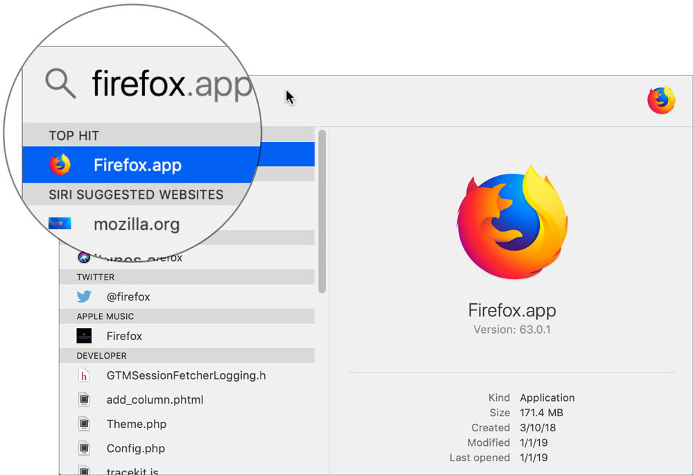 Launch Firefox on Mac