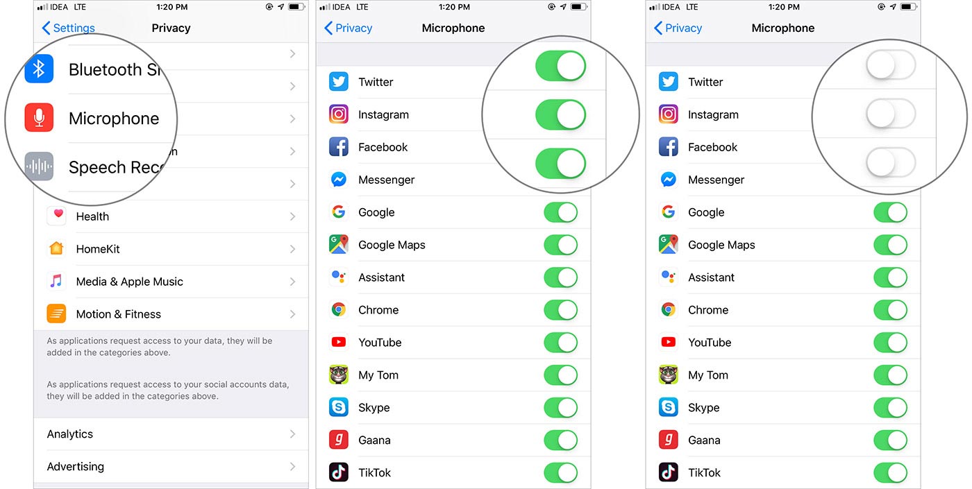 Limit Microphone Access to Certain Apps on iPhone