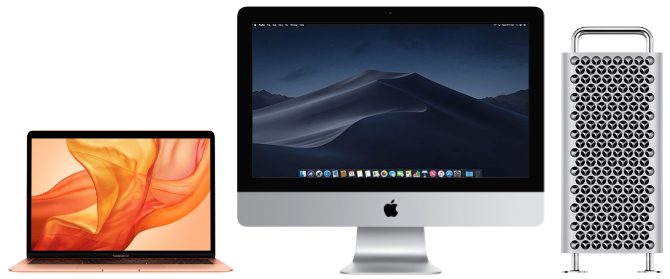 MacBook, iMac, and Mac Pro computers