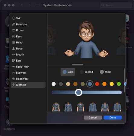 Memoji animations and customization in macOS Monterey