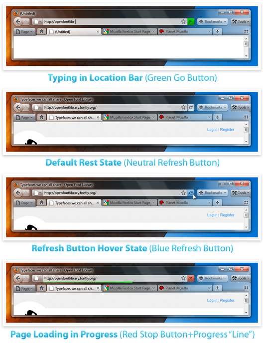 Mozilla, Firefox 4.0, Redesign