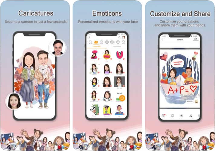 MomentCam iPhone Cartoon Yourself App