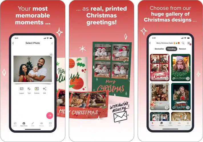 best Christmas apps to download for iPhone MyPostcard Postcard App