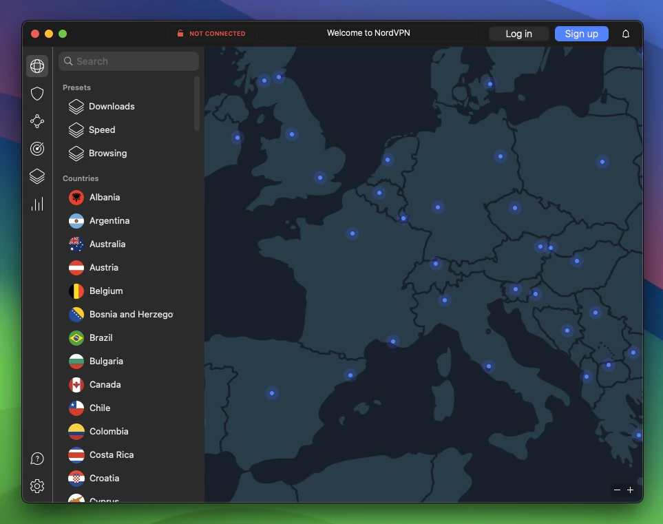 NordVPN on macOS Sonoma