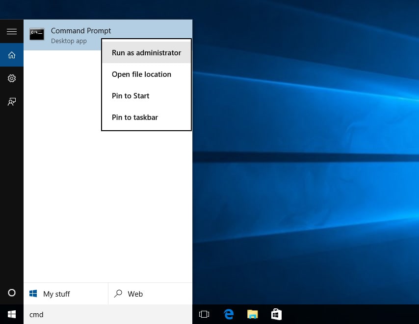 Open Command Prompt (cmd)