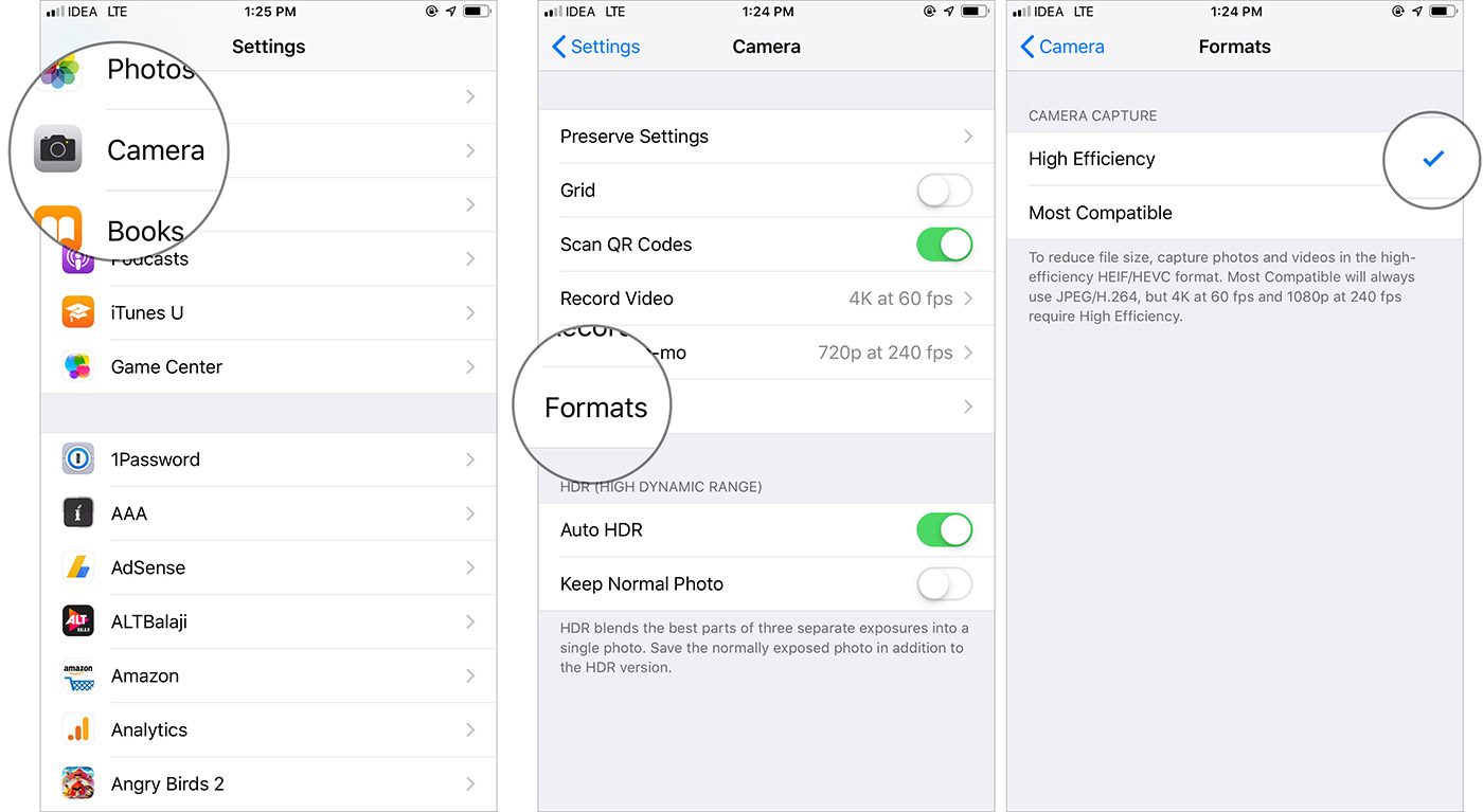 Optimize Storage With High Efficiency on iPhone